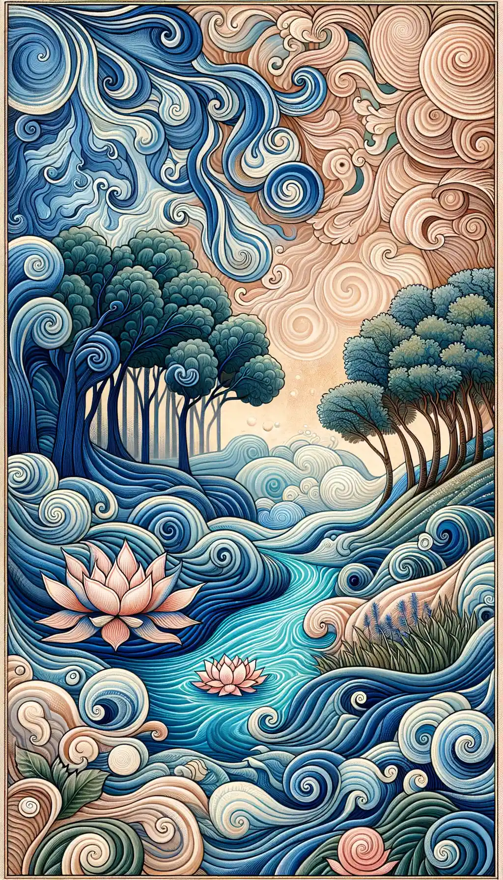 Reflective Whispers: Serenity in Azure
