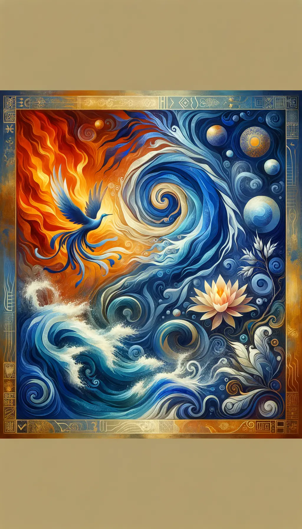 The Phoenix's Reverie: Transformation in Ocean's Embrace