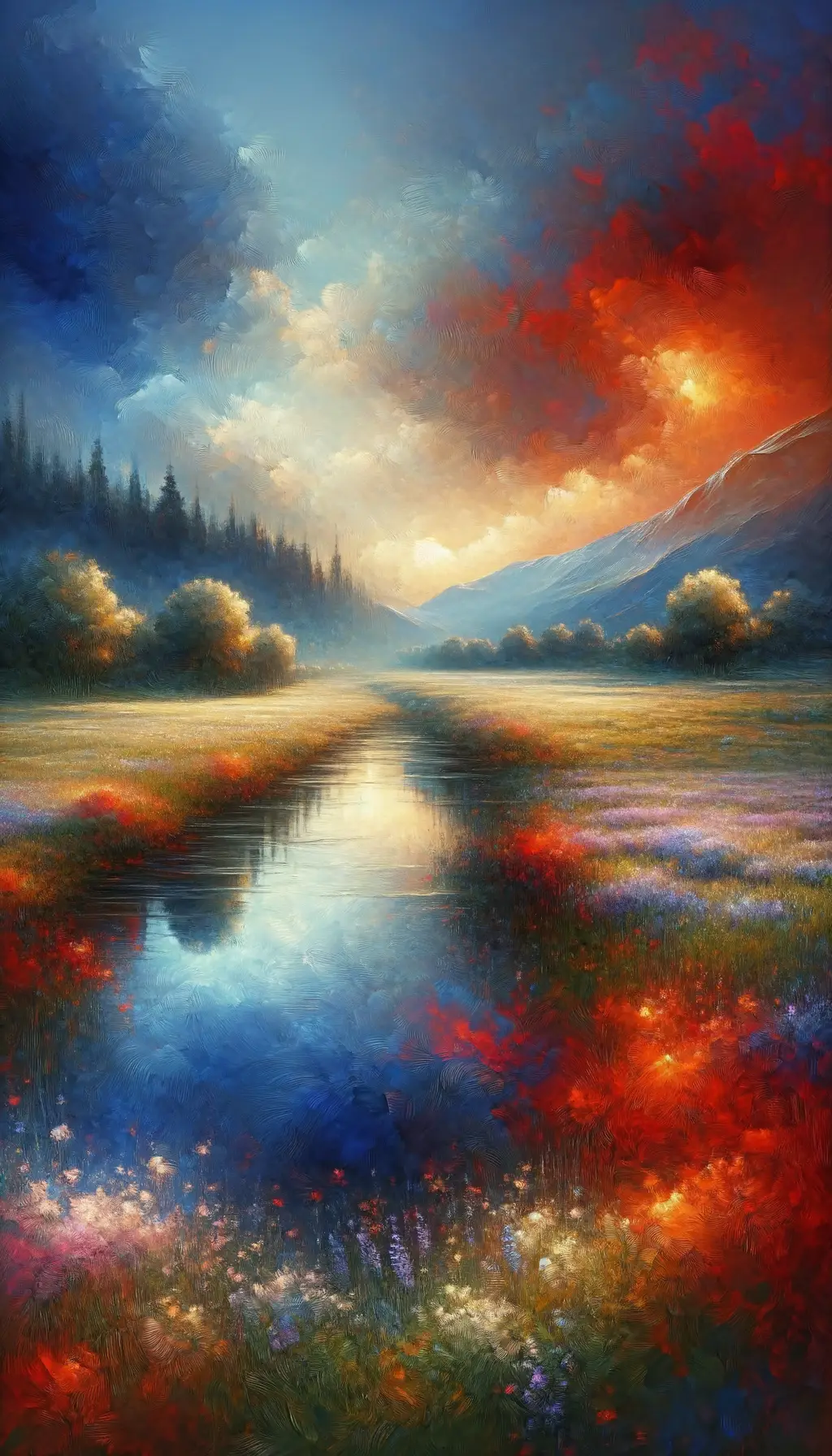 Meadow's Whisper: Embracing Peace Amid Fire