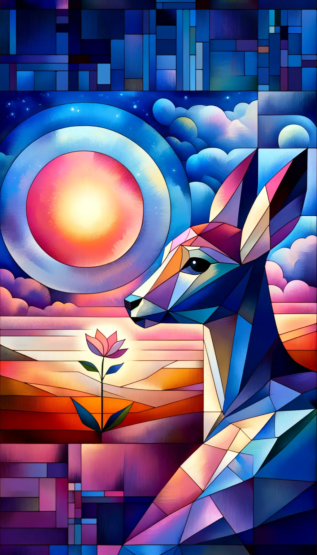 Twilight's Embrace: Serenity in Geometric Reverie