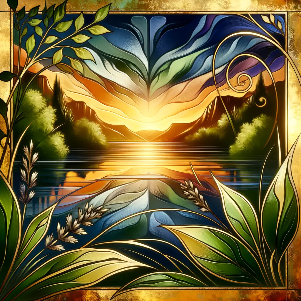 Whispers of Healing Light: Tranquil Lake at Dusk