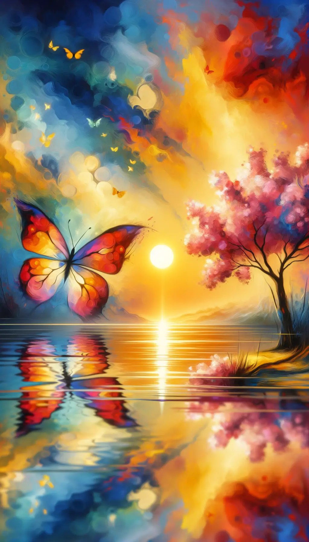 Whispers of Renewal: Butterfly's Dance in Therapy's Sunset Bliss