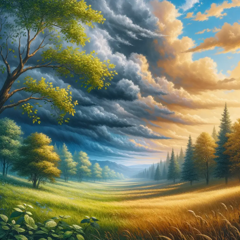 The Tranquil Dance: Embrace of Calm in Storm's Parting