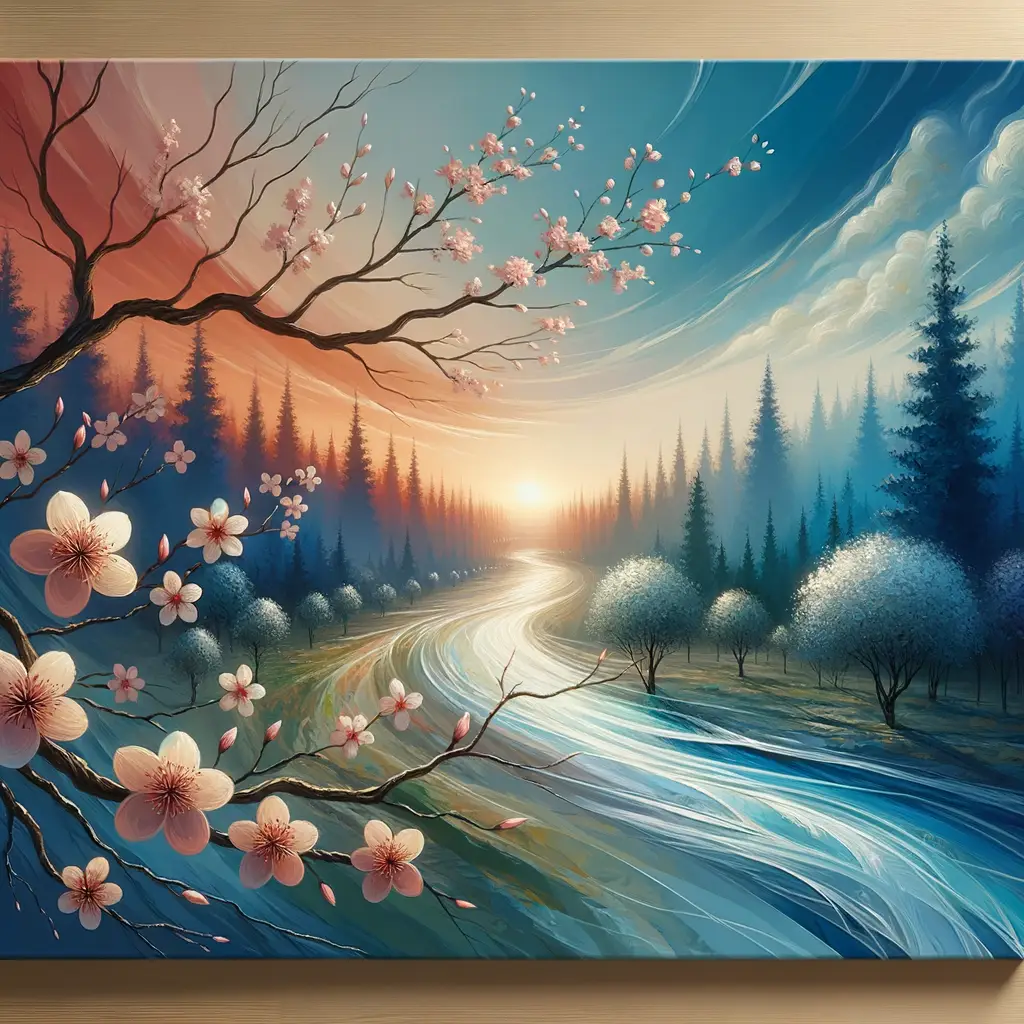 Tranquil Reverie: Blossoms of Trust and Emotion's Flow