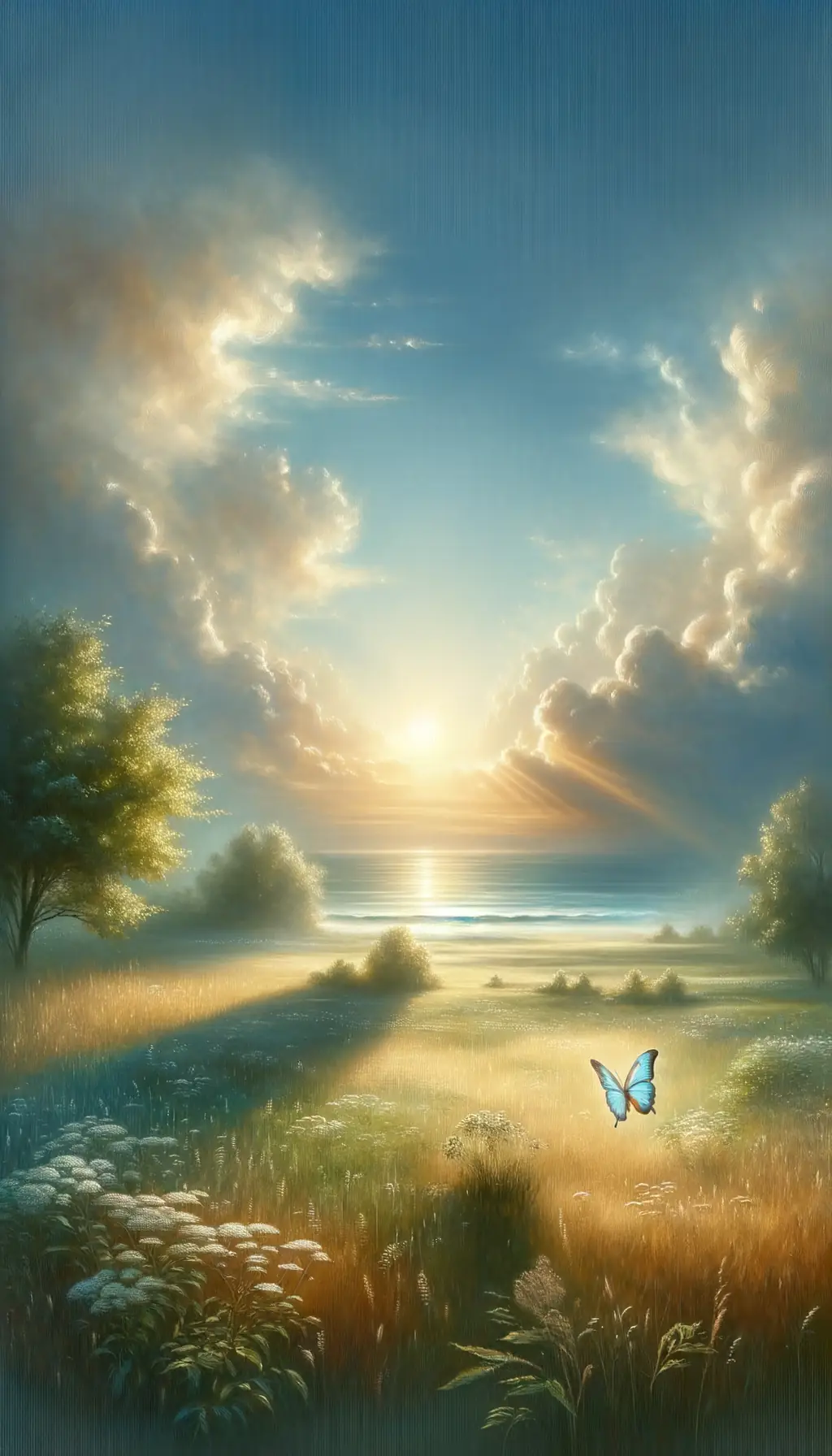 Whispers of the Azure Meadow: A Dance of Transformation