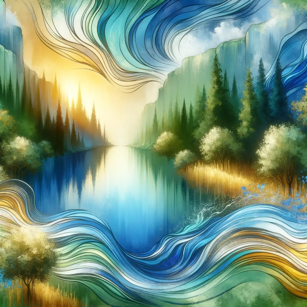 Gilded Whispers: Reflections of Serenity