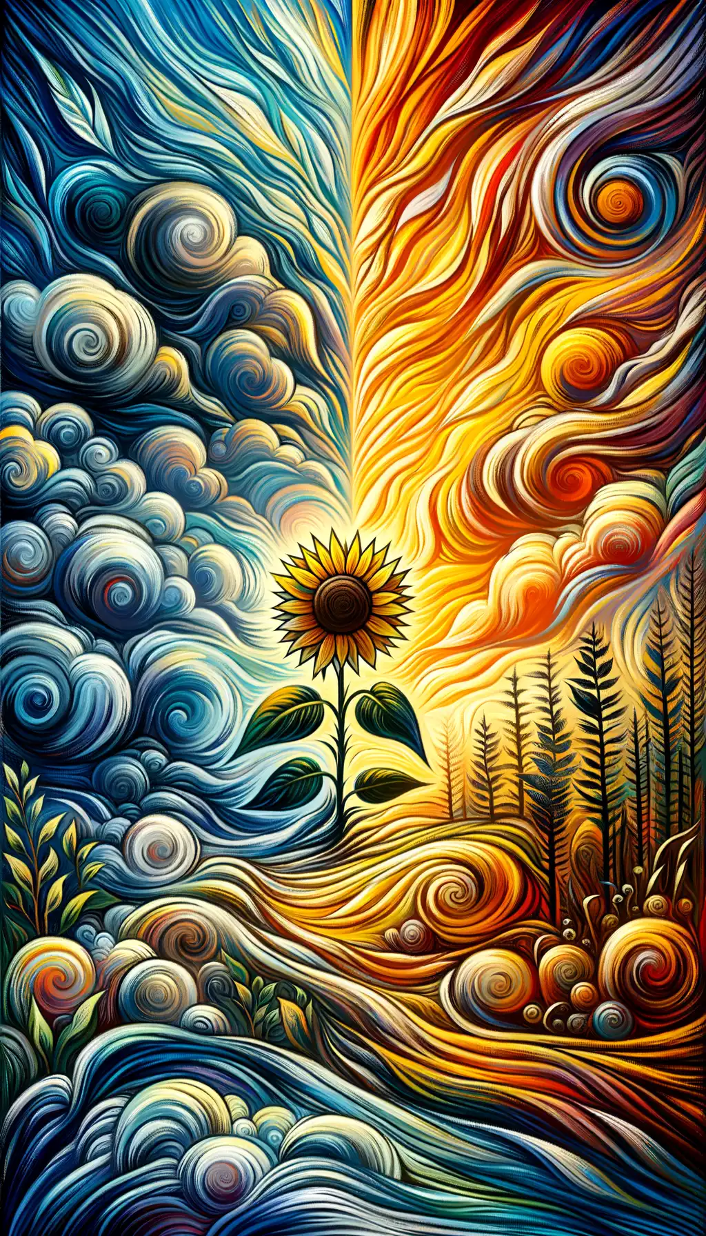 Whispers of Resilience: Solace in Sunflower's Embrace