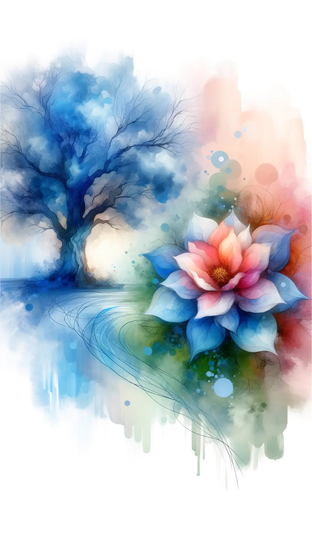 Whispers of Growth: Blossoms and Roots Unite