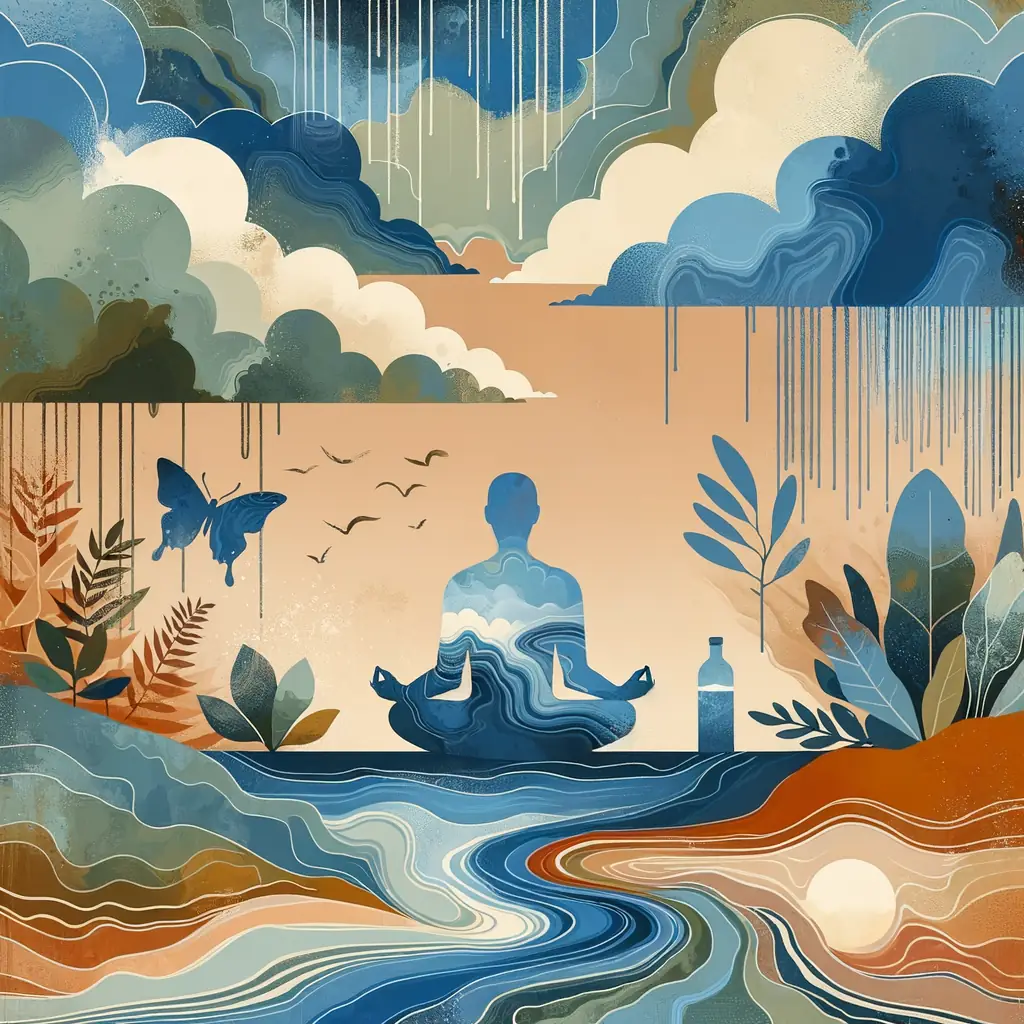 Serenity's Whispers: Reflections of Water, Earth, and Solitude