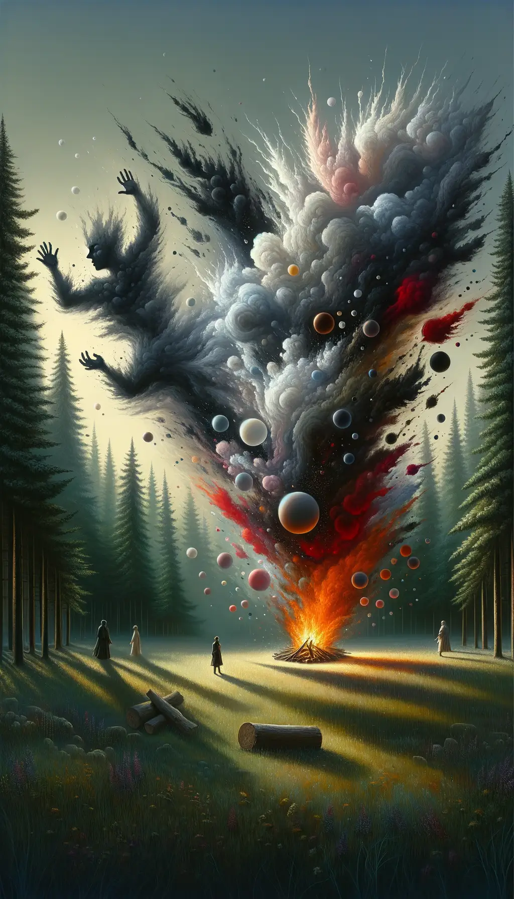 Seeds of Solitude: Bonfire Dance in the Pine Forest Glen