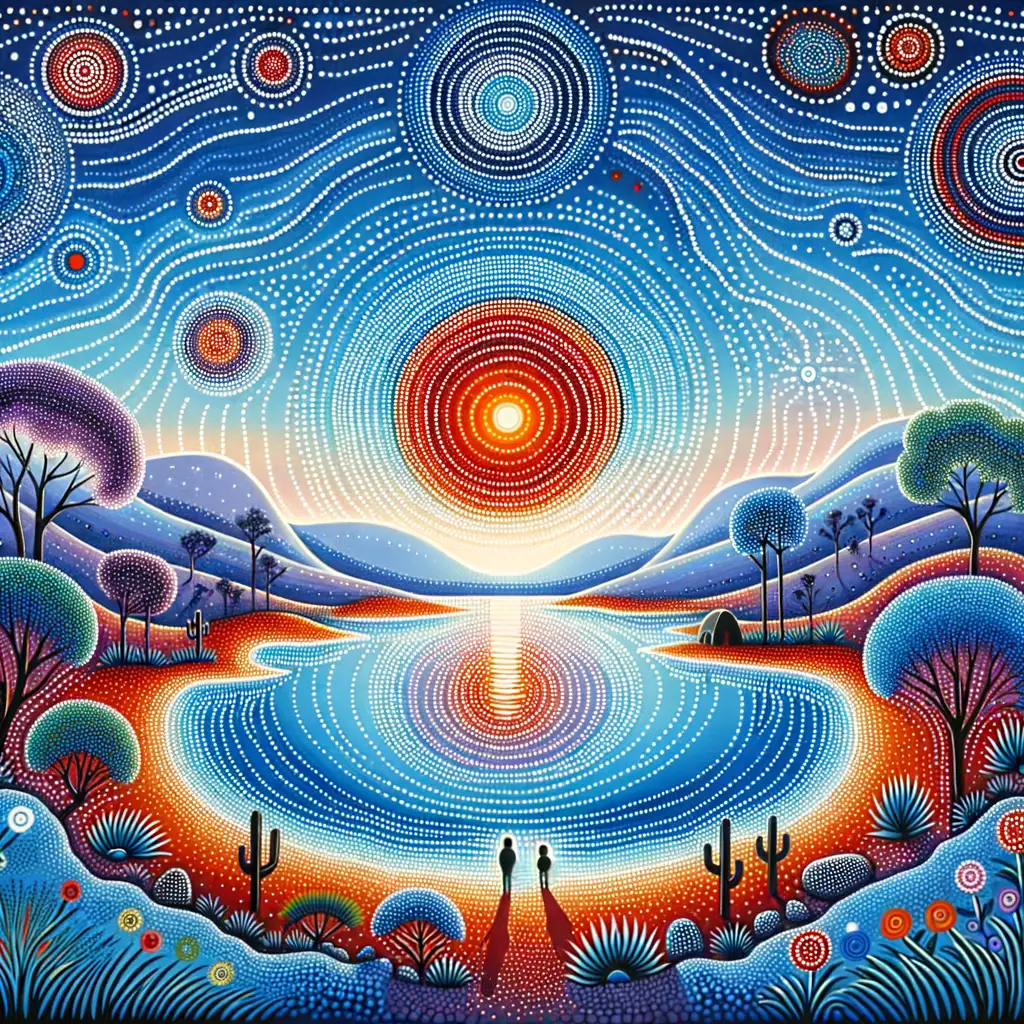 Serenity's Emergence: Whispered Tranquility in Dotted Dreams