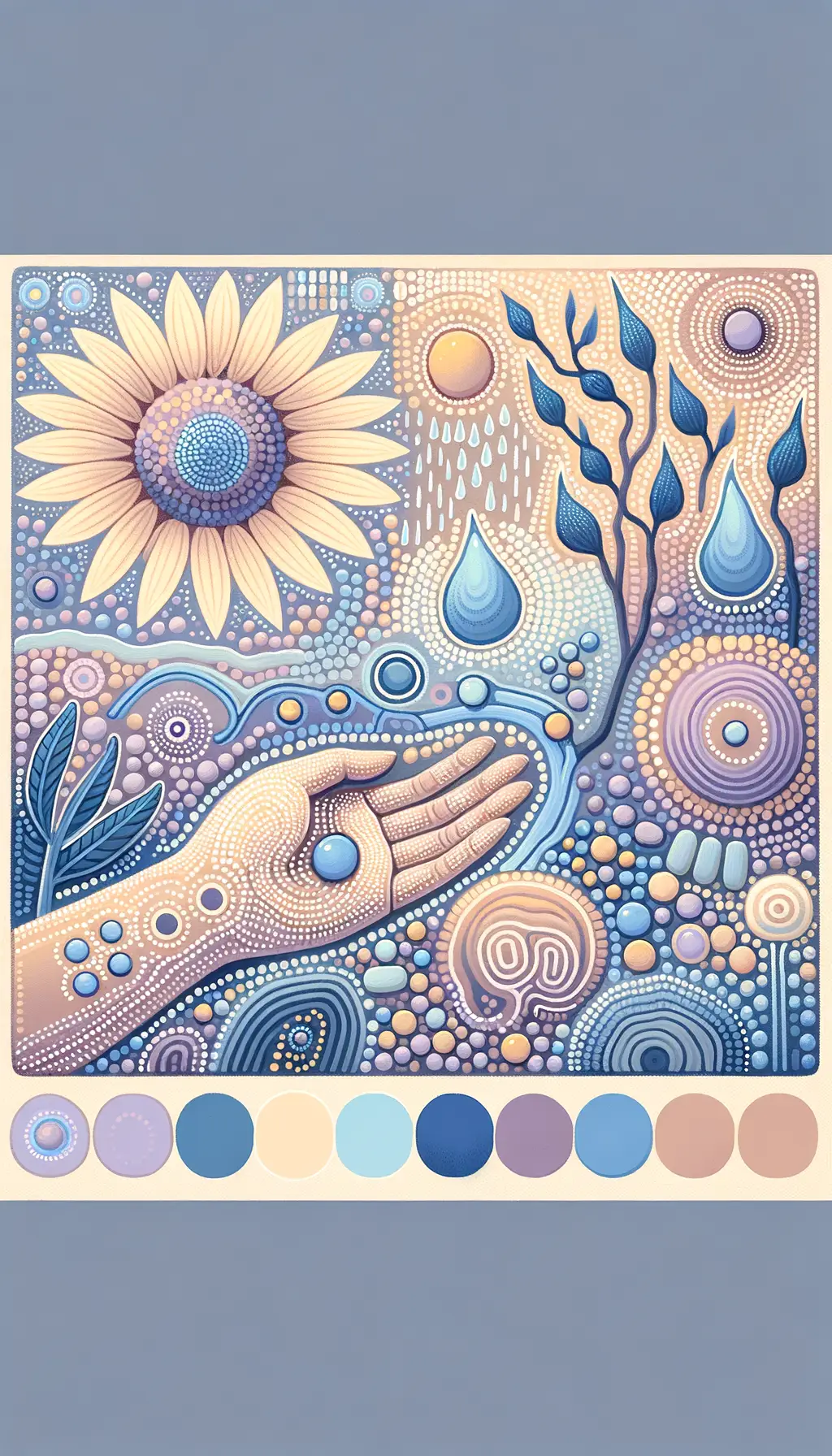 The Mosaic of Growth: Sacred Raindrops Amid Sunflower Dreams