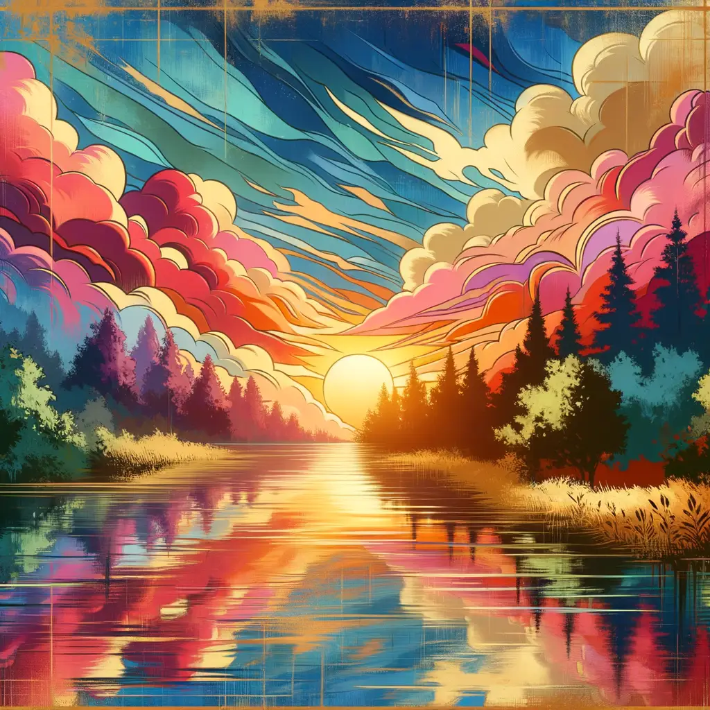 Vivid Dawn of Tranquil Whispers