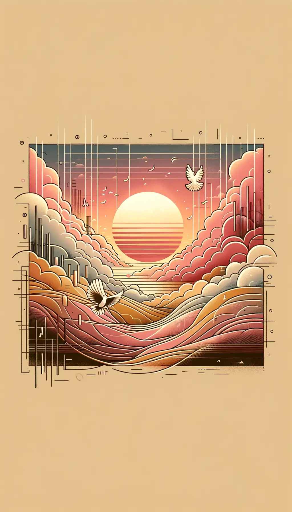 Golden Dawn of Healing: A Serene Tapestry of Hope