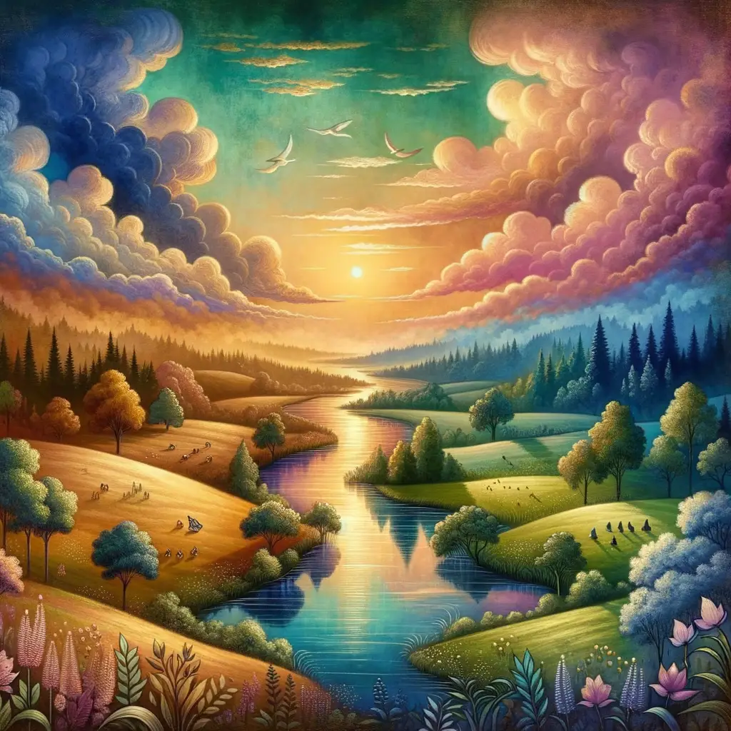 Sacred Confluence: Embracing Serenity in Verdant Surrender