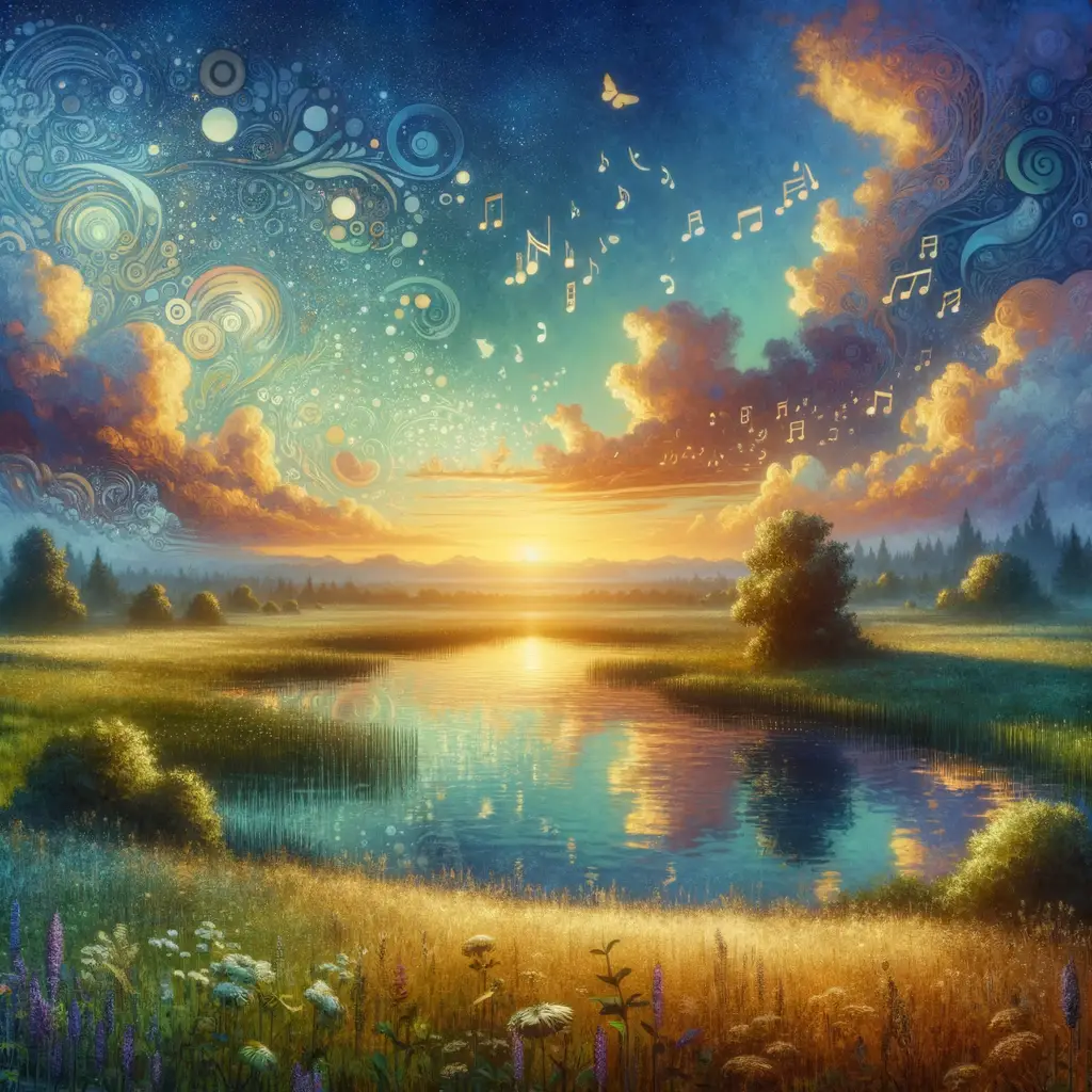 Serene Sonata: Ephemeral Melodies of Dusk's Embrace
