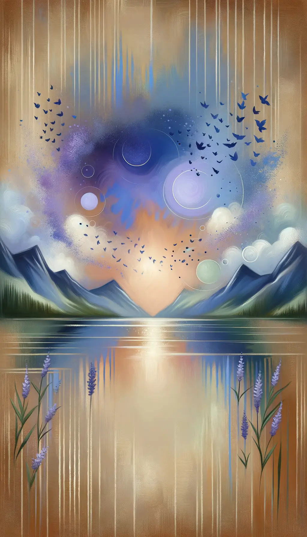 Ripples of Tranquil Reflection: Embracing Self in Lavender Scent