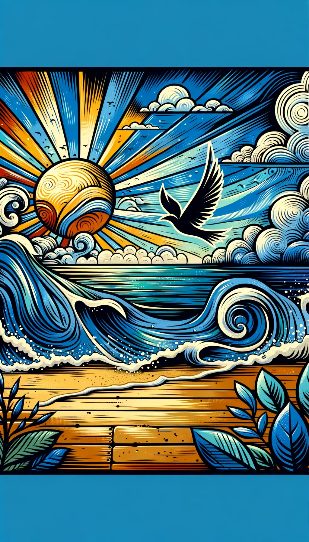 Azure Reverie: Wings of Unburdened Thoughts