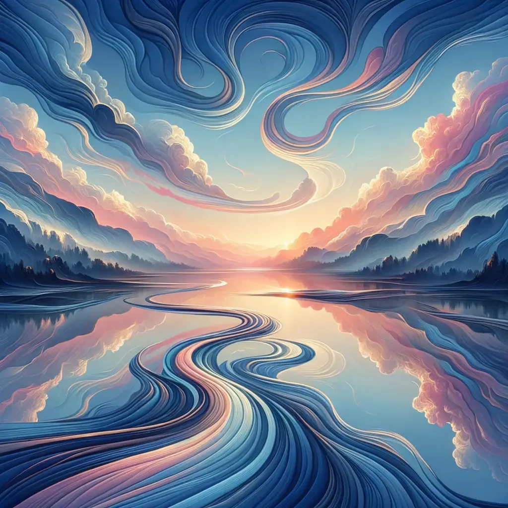 Ethereal Symphony: Whispering Souls beneath the Sunset's Glow