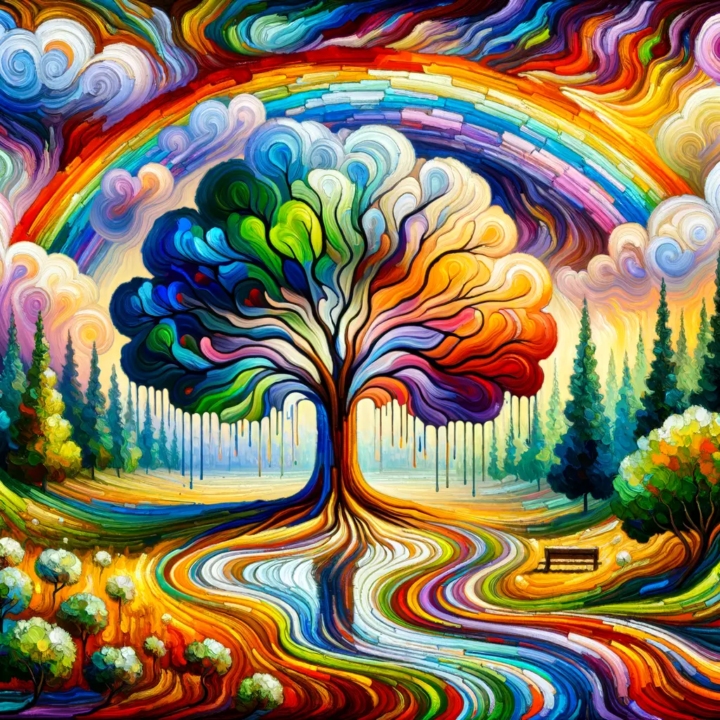 Resilient Reverie: A Storm's Transformation in the Garden of Strength