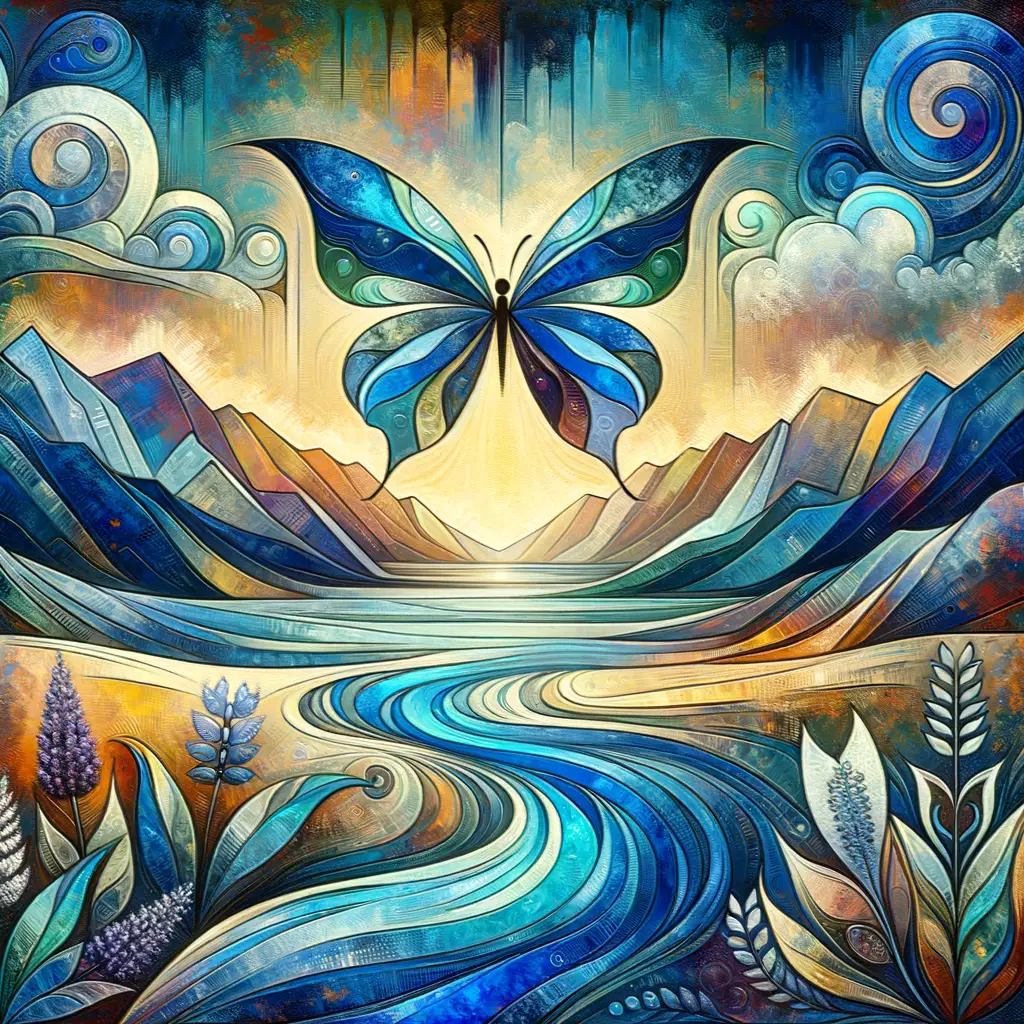 Ripples of Renewal: Cocoon's Dance on Lavender Stream
