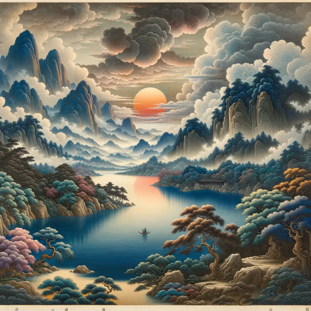 Ethereal Dawn: Whispers of Serenity in Azure Realm