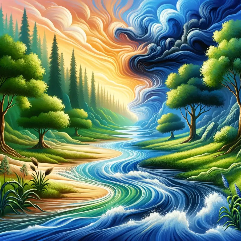 Whispers of the Serene River: Emotions Painted in Tribal Hues