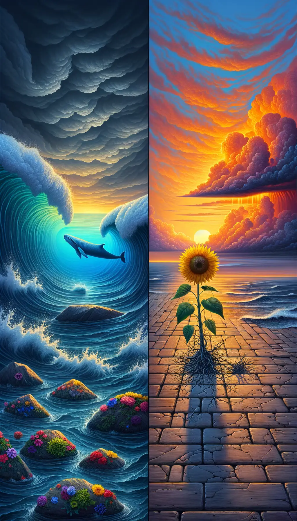 Whispers of the Elements: Tranquility, Resilience, and Emotions