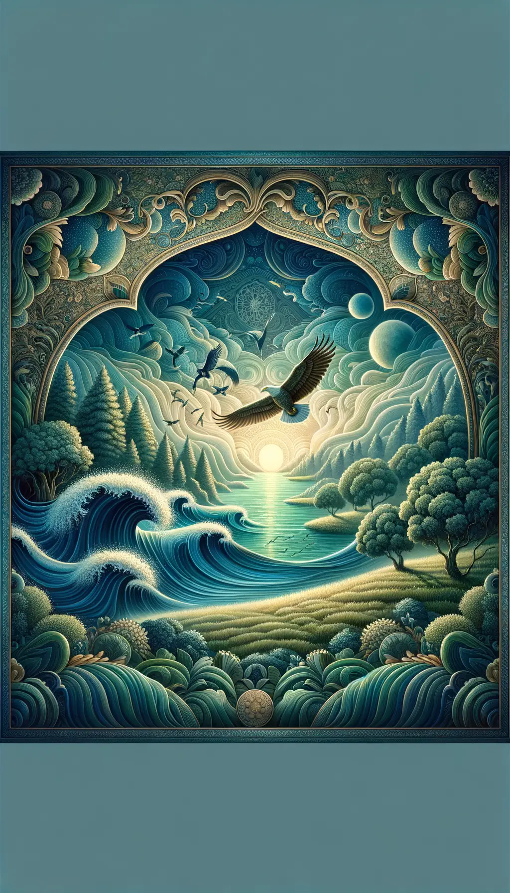 Serenity's Soar: Where Ocean Meets Meadow