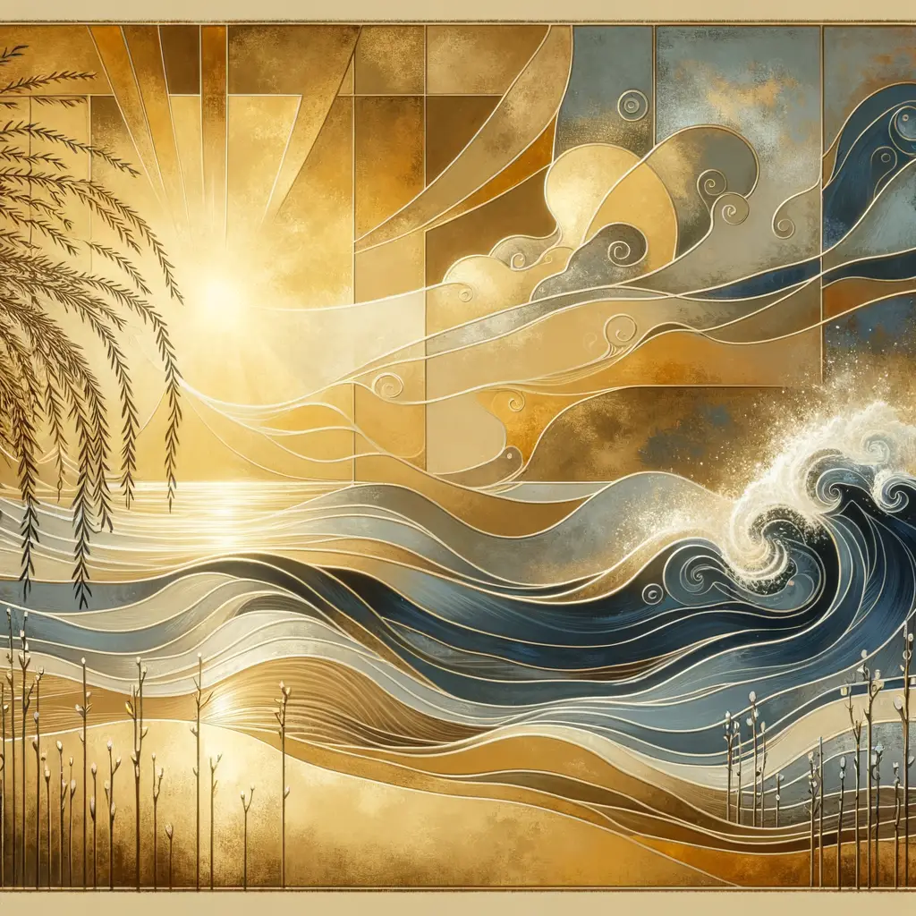 Golden Whispers of Healing: A Therapy Session's Serene Tapestry