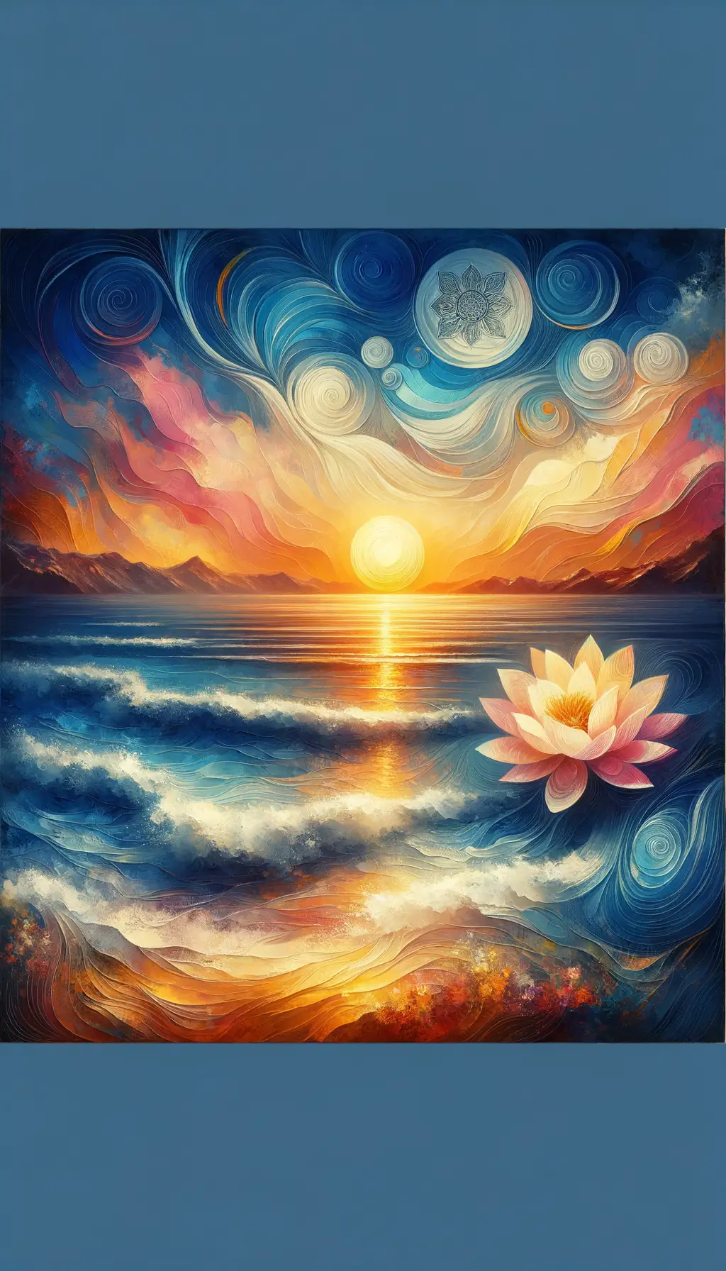 Twilight's Embrace: Lotus Whisper by the Wise Sea