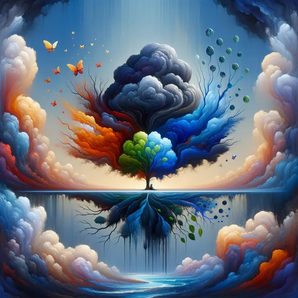 Whispers of Renewal: Oceanic Growth amid Stormy Shadows