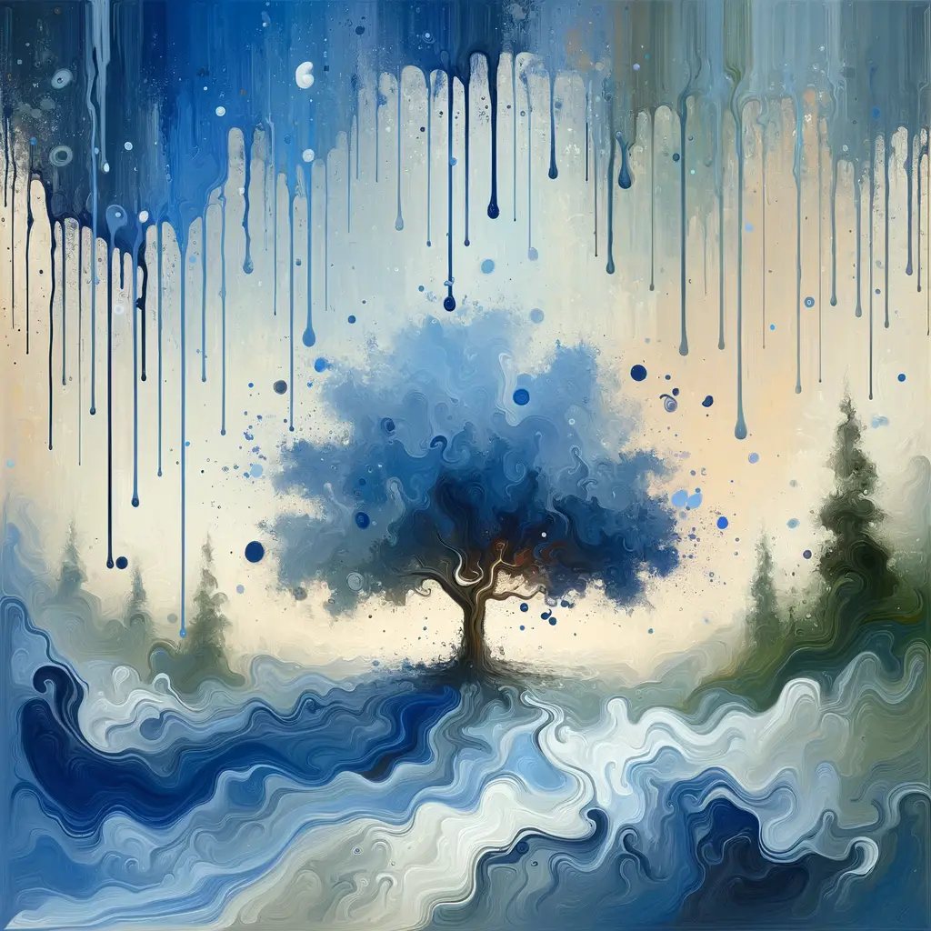 Aurora of Resilience: Gentle Showers on the Oak