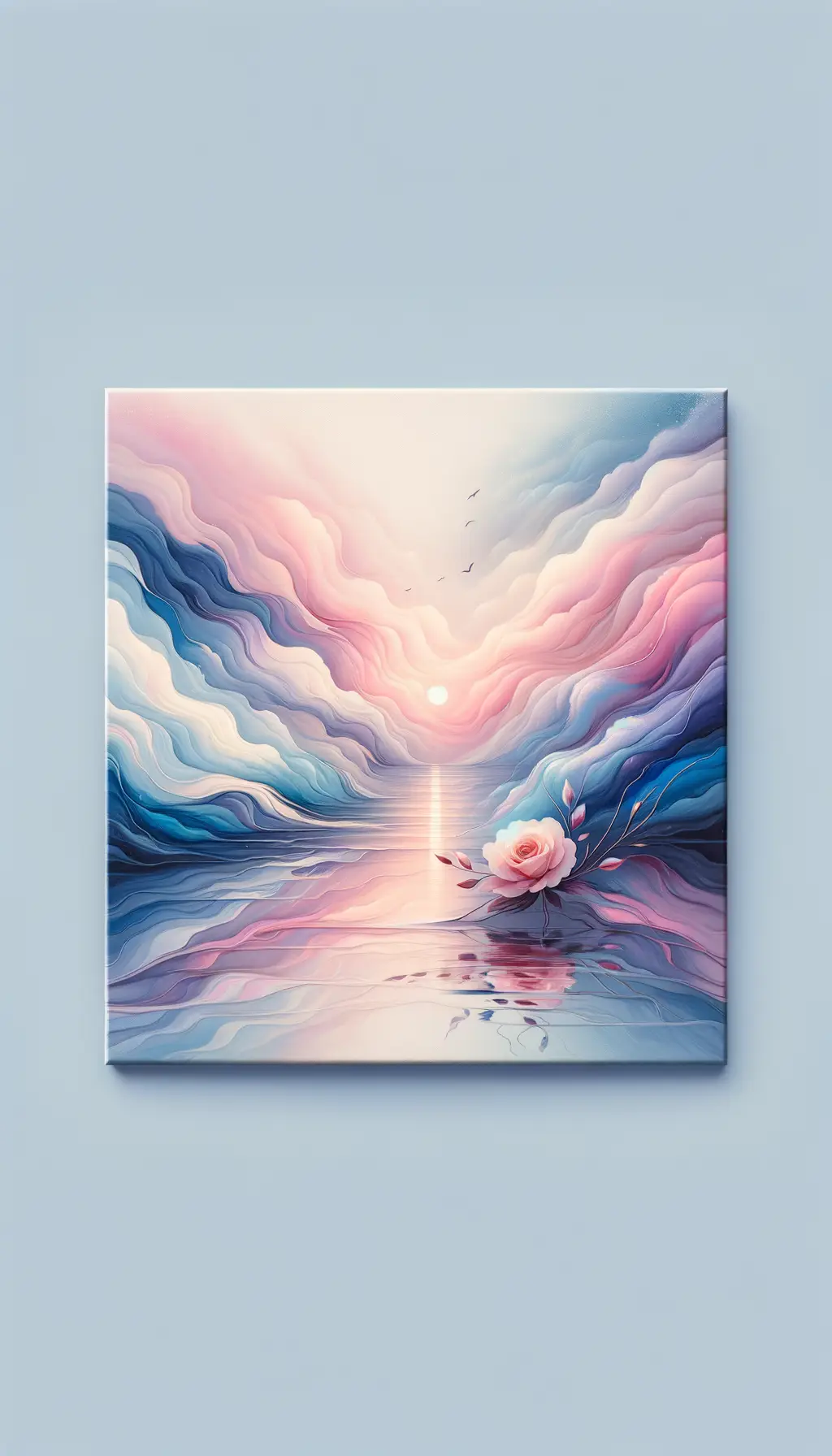 Whispers of Resilience: Rose Bloom in Sunset Reflection