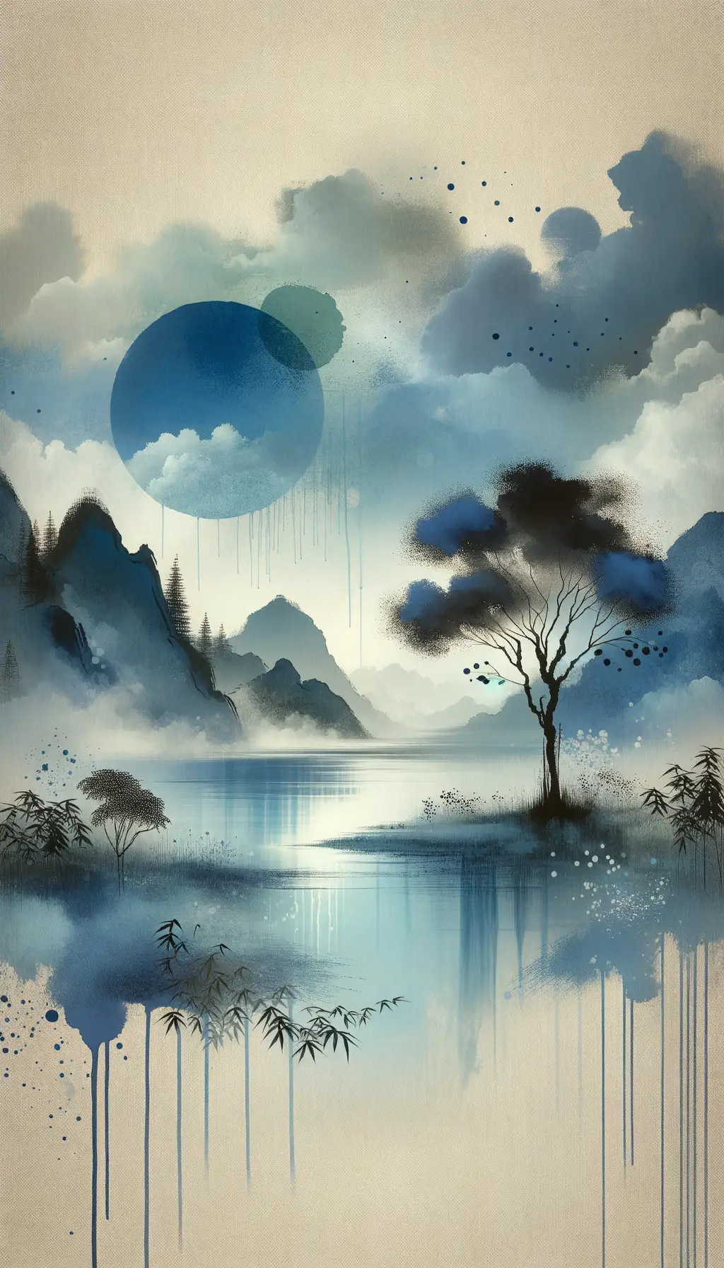 Whispers of the Azure Solitude: Emotions Rooted in Stillness