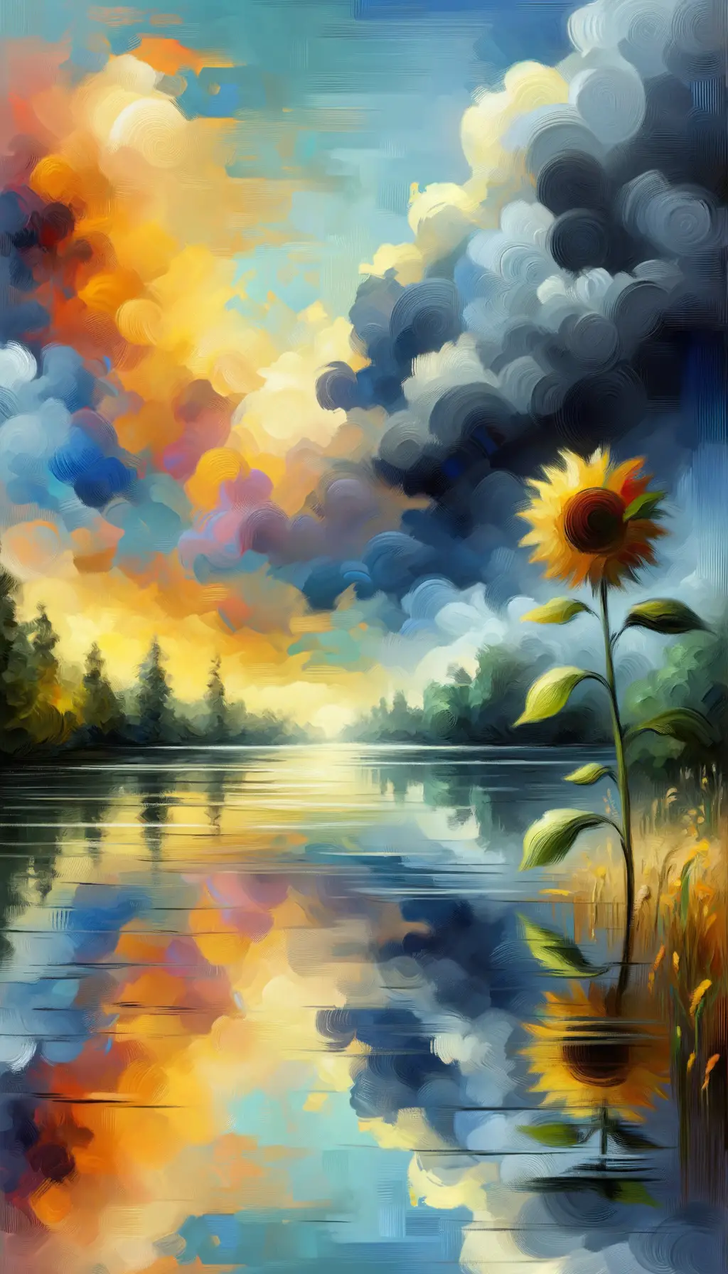 Whispers of Resilience: Emotions in the Depths of Sunset