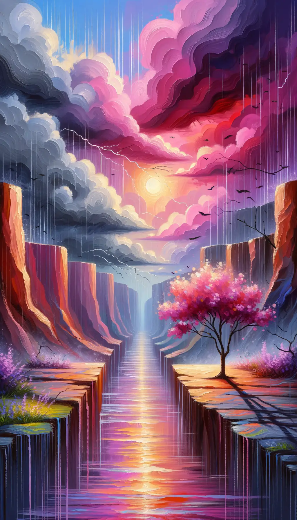 Ephemeral Echoes: Blossom Amidst the Tempest