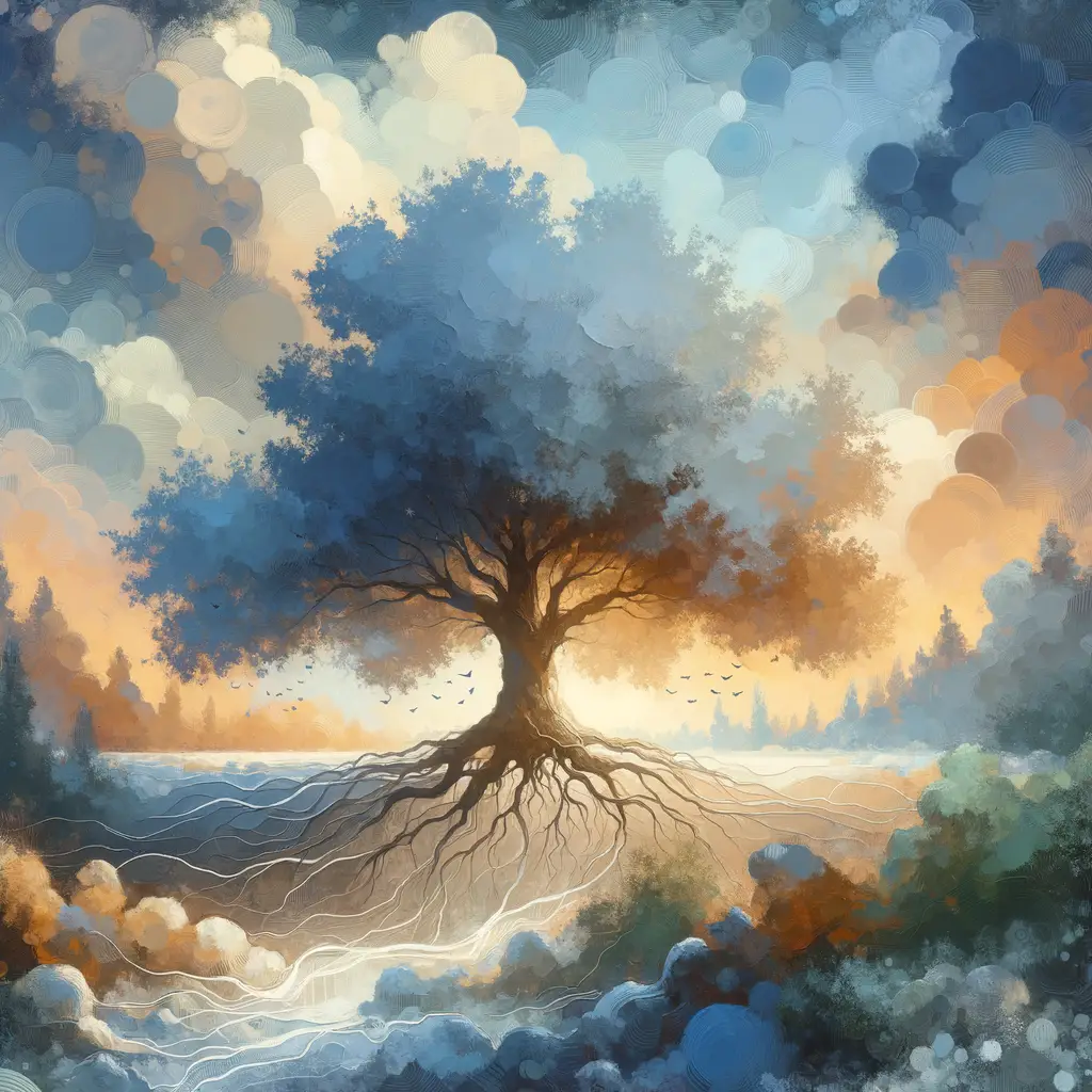 Whispers of Resilience: Echoes of Tranquility Beneath the Oak