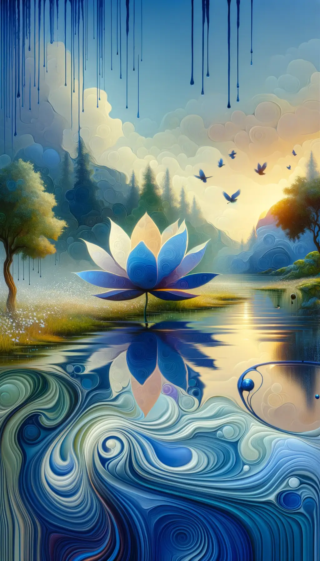 Ripples of Resolve: Whispering Lotus, Breezy Meadow