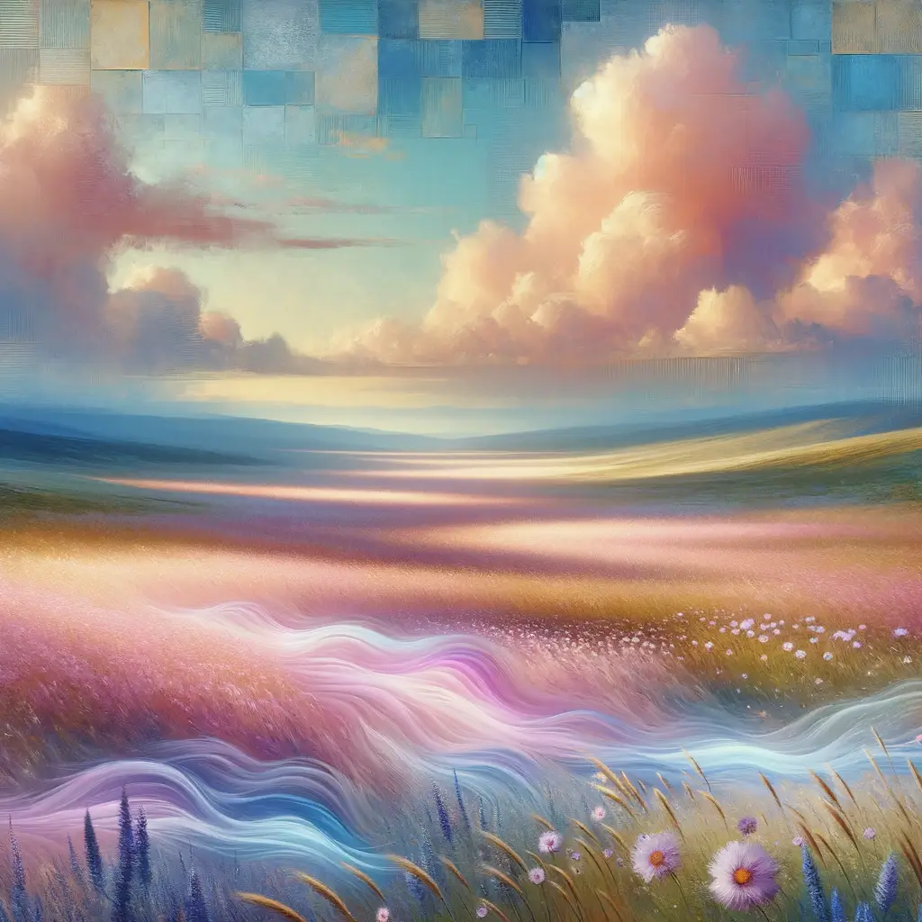 Whispers of Tranquil Meadows: A Symphony in Pastel