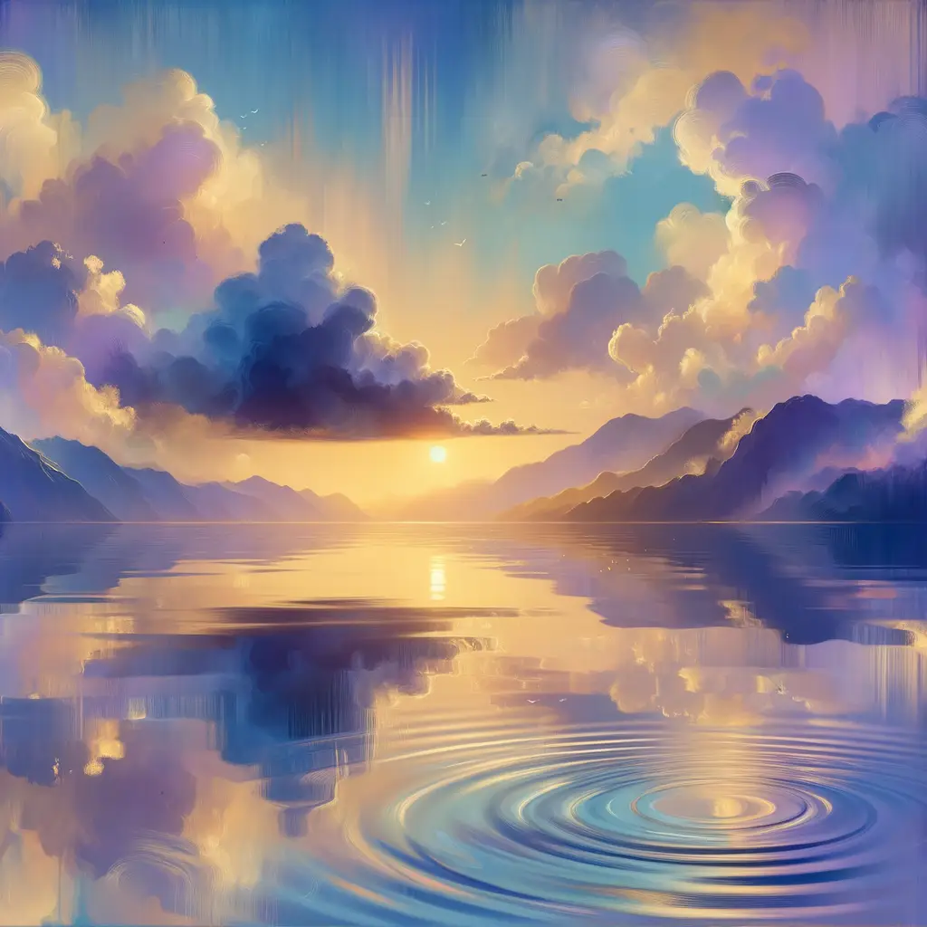 Whispers of Renewal: Emotions Reflecting in Water's Hues