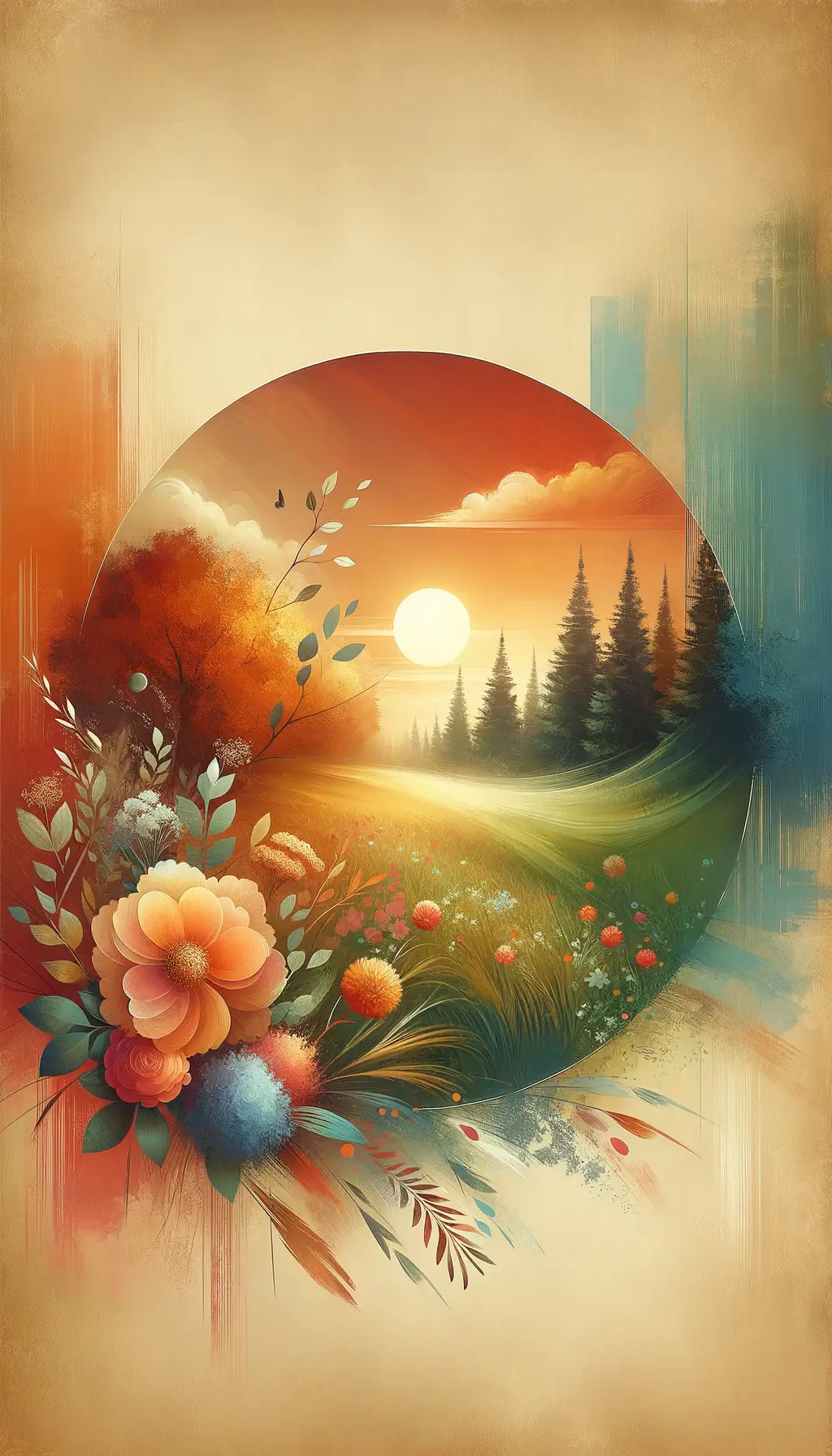 Embrace of Twilight: Blossoms in Whispering Meadows