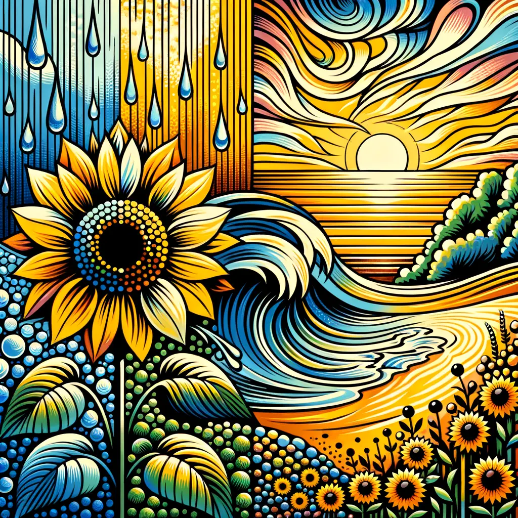 Whispers of Renewal: Sunlit Serenity by the Golden Shore