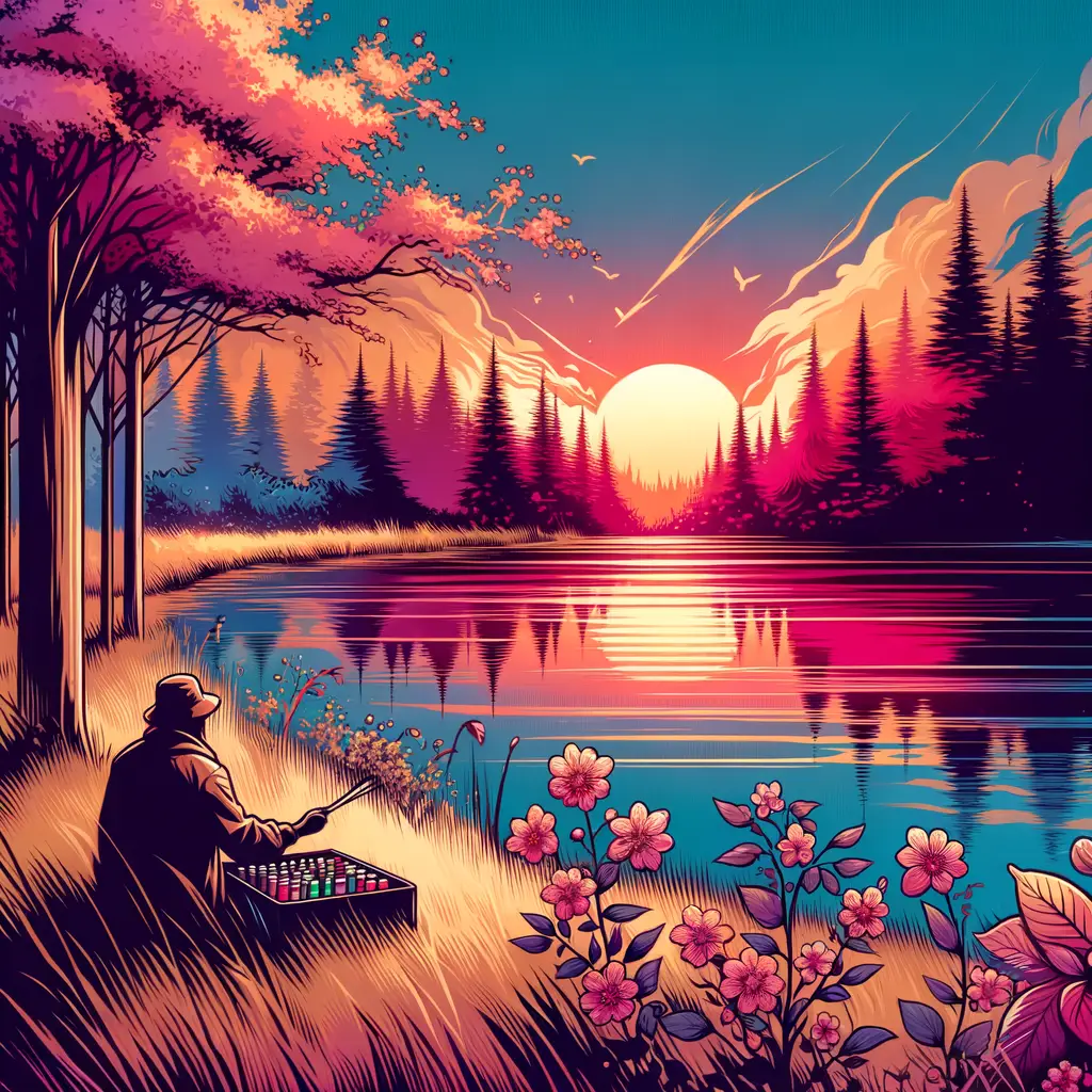 Whispers of Sunset’s Embrace: Nature's Healing Mural