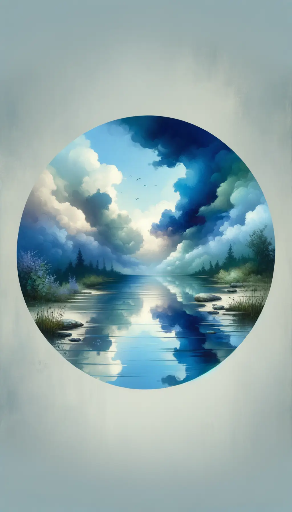 Reflections of Serenity: Whispers of Storms Within