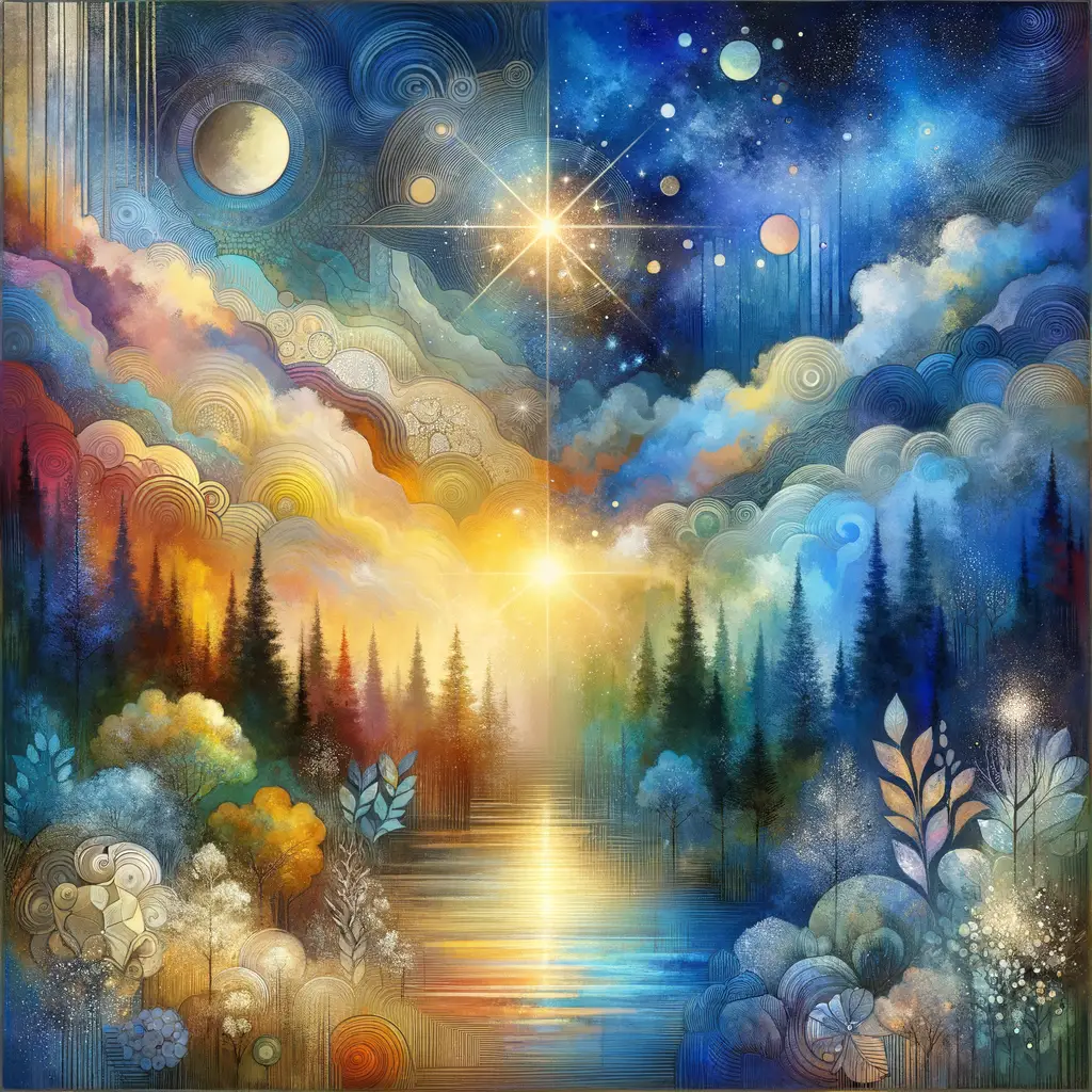 Resilient Stardust: A Sunrise's Embrace in the Forest's Haven