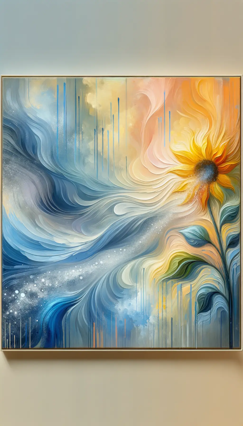 Ethereal Reverie: Blooming Serenity in Rain's Embrace