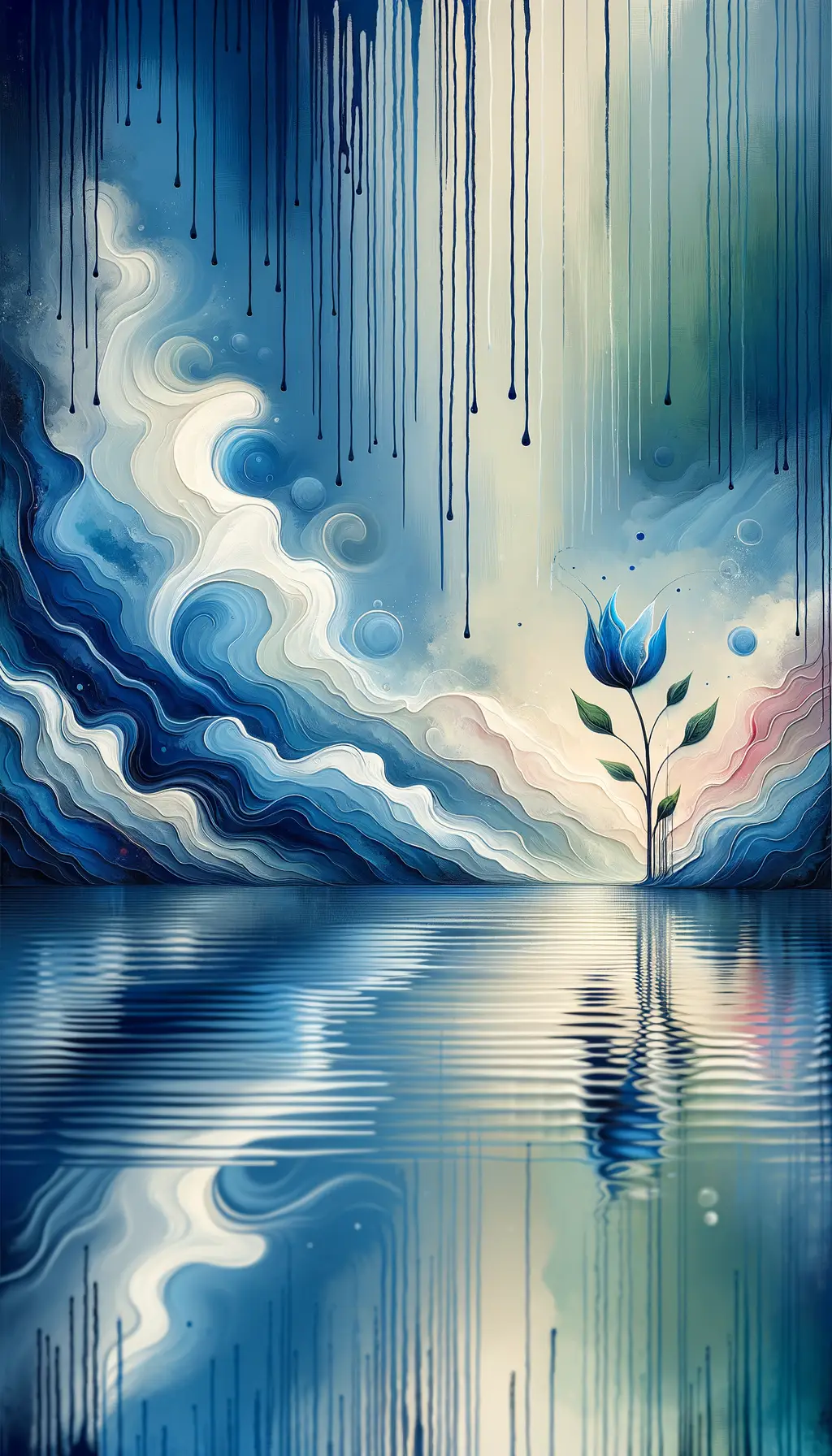 Whispers of Acceptance: Ocean Blue Blossom