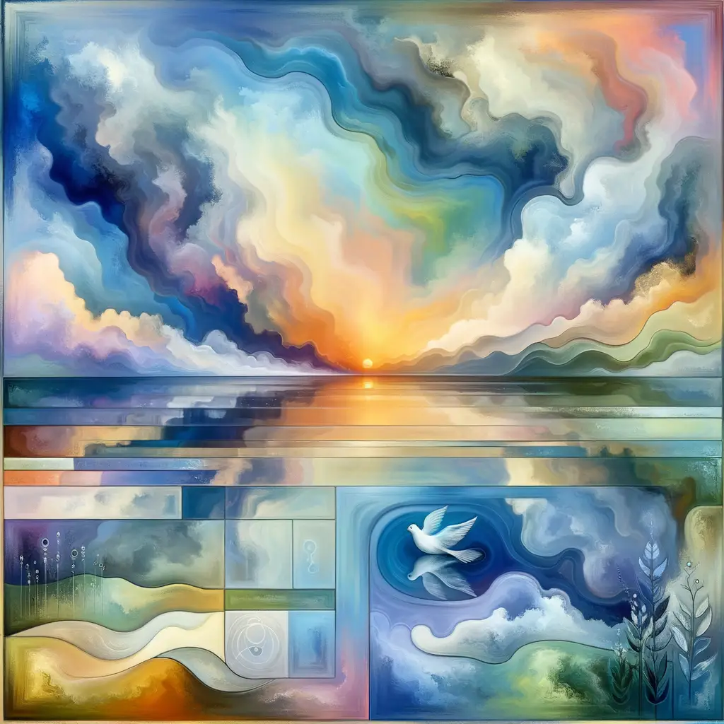 Solace at Twilight: A Dove's Reverie in the Emotion Seascape