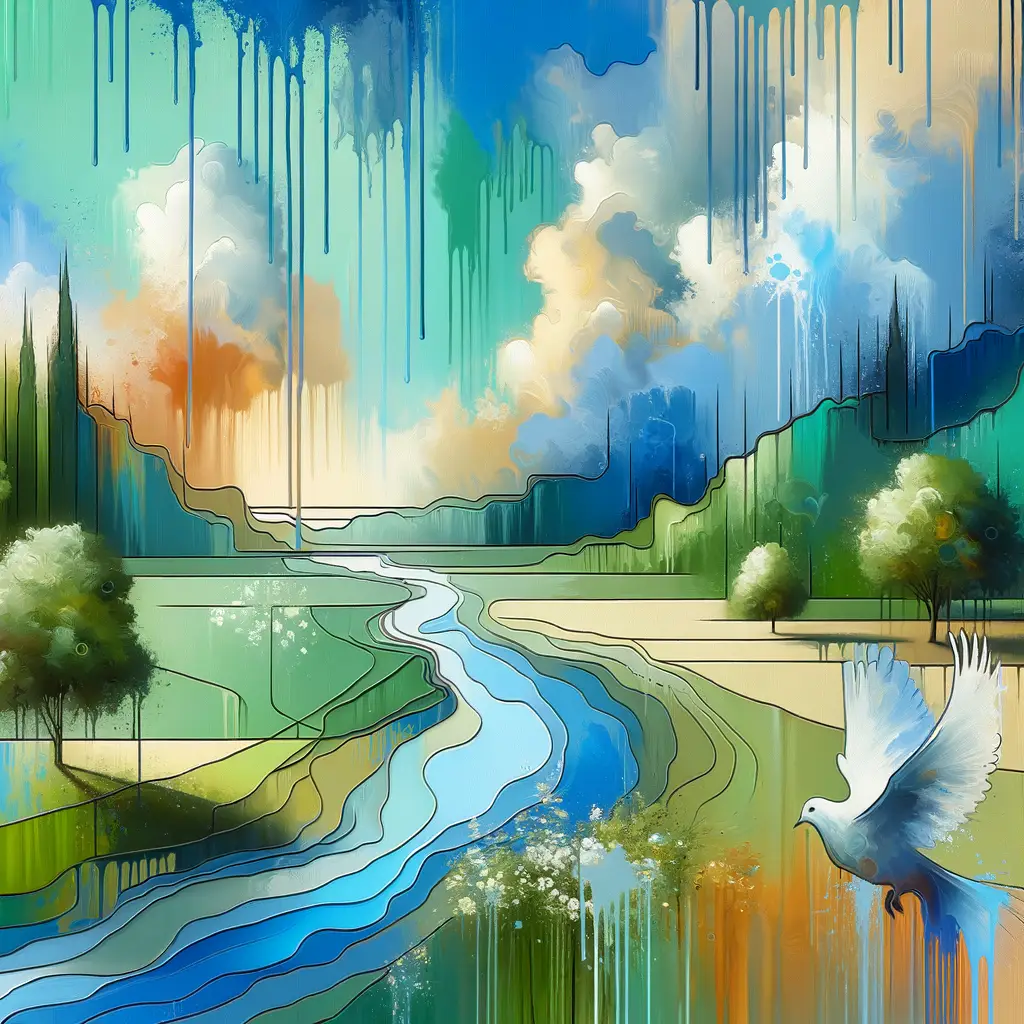 Whispers of Serenity: Tranquility in Drip of Hope